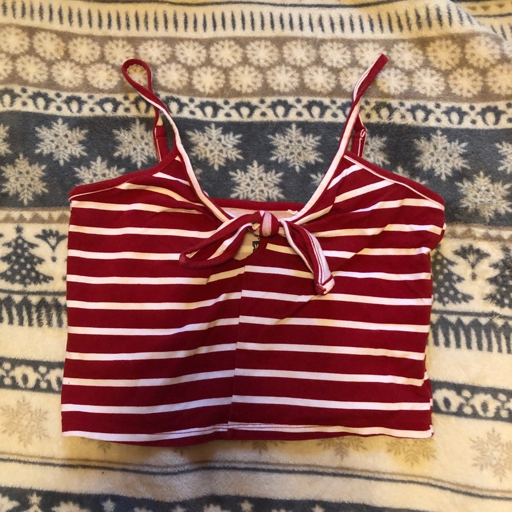 🌸SALE🌸 PacSun Burgundy & White Striped Top